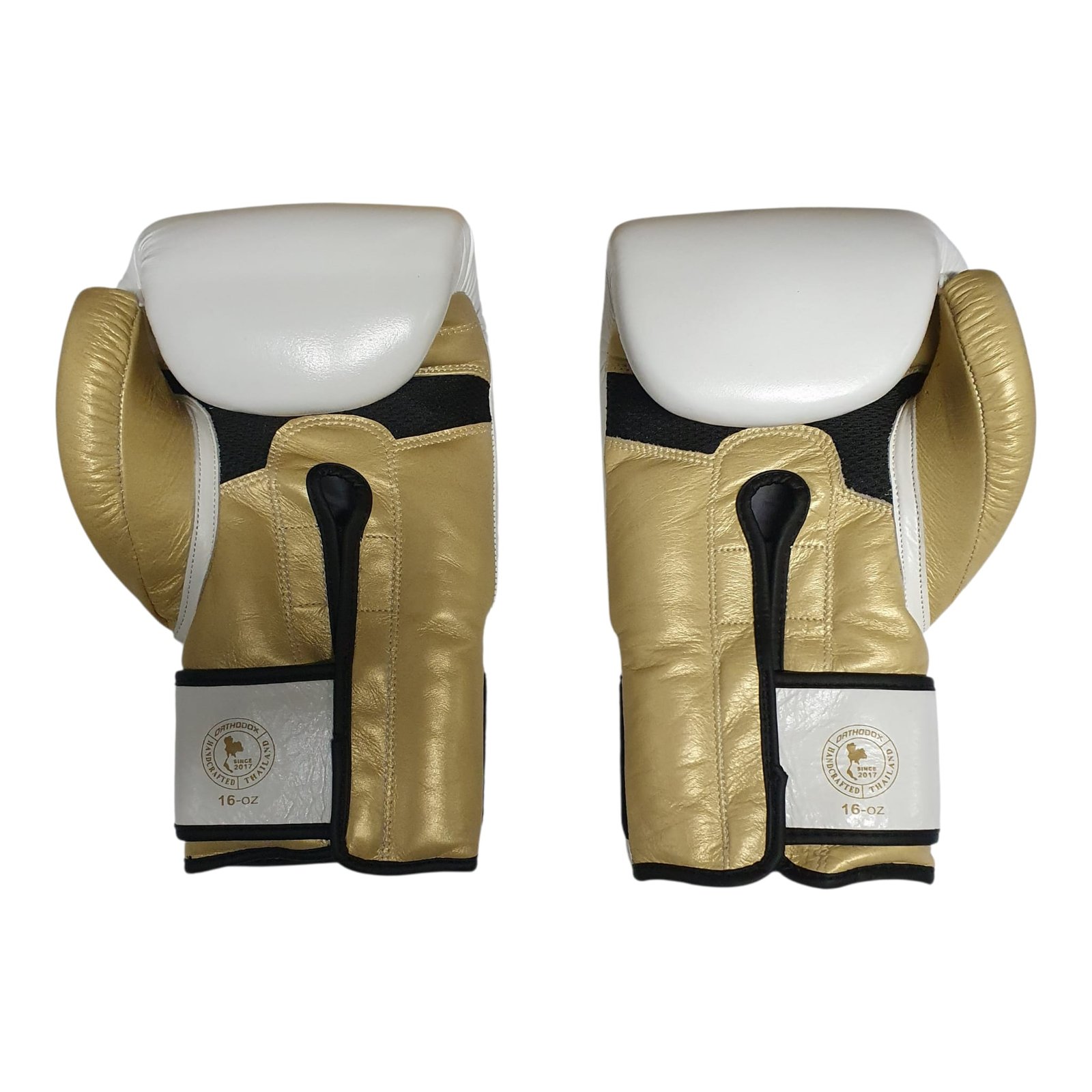 Orthodox BGN Bokshandschoenen – Wit/Goud - Afbeelding 2