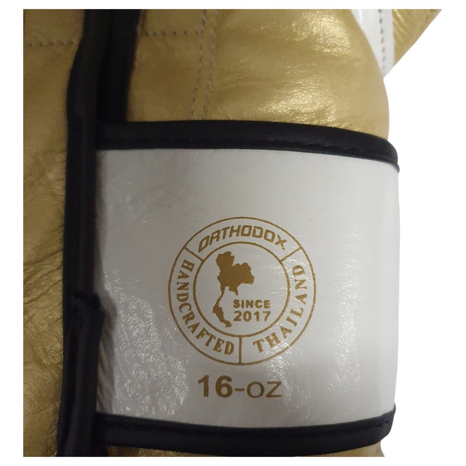 Orthodox BGN Bokshandschoenen – Wit/Goud - Afbeelding 6